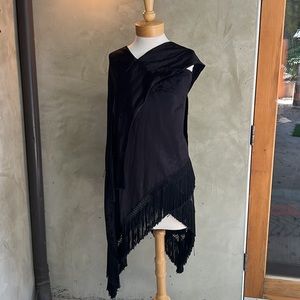 Ralph Lauren size 4 Silk and fringe black dress!